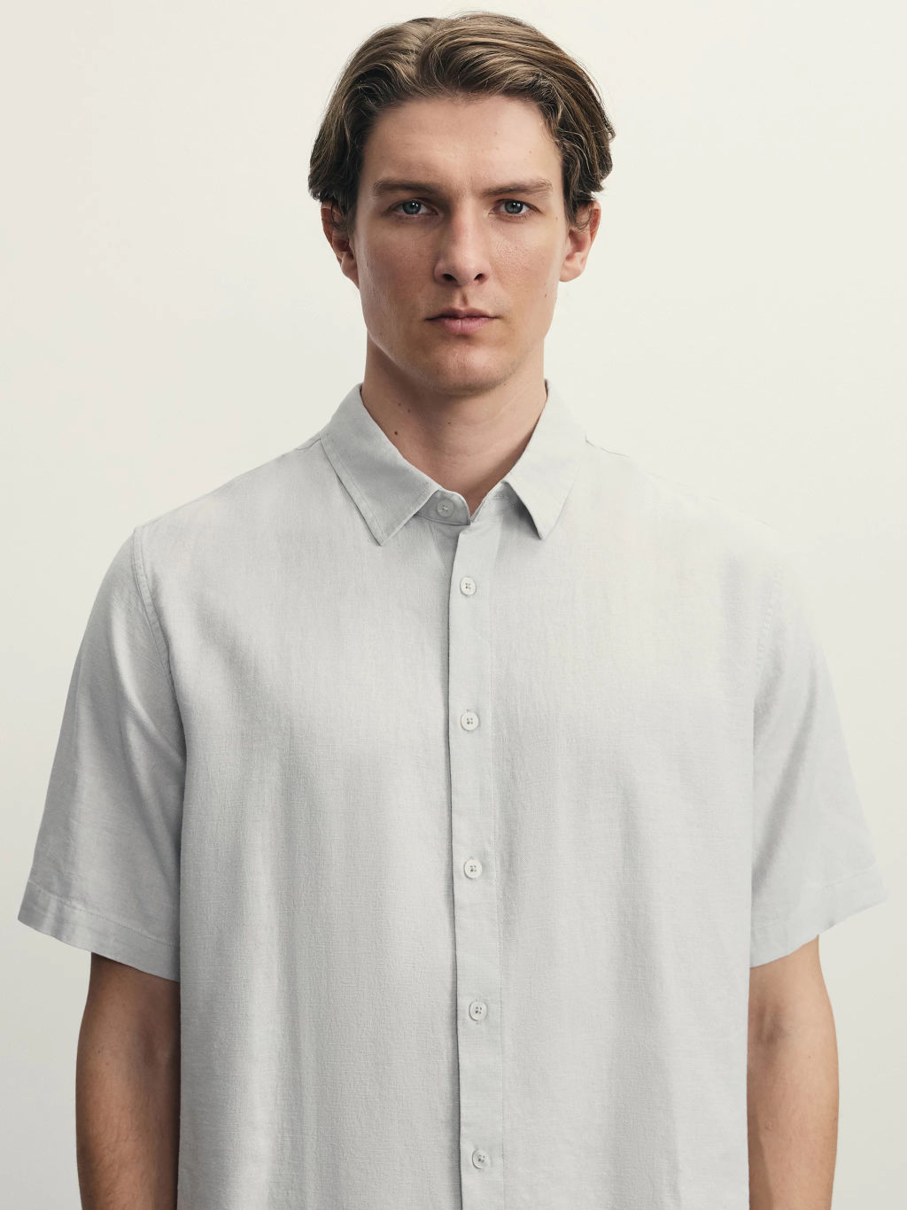 Рубашка regular fit со льном / Zarina  фото 6