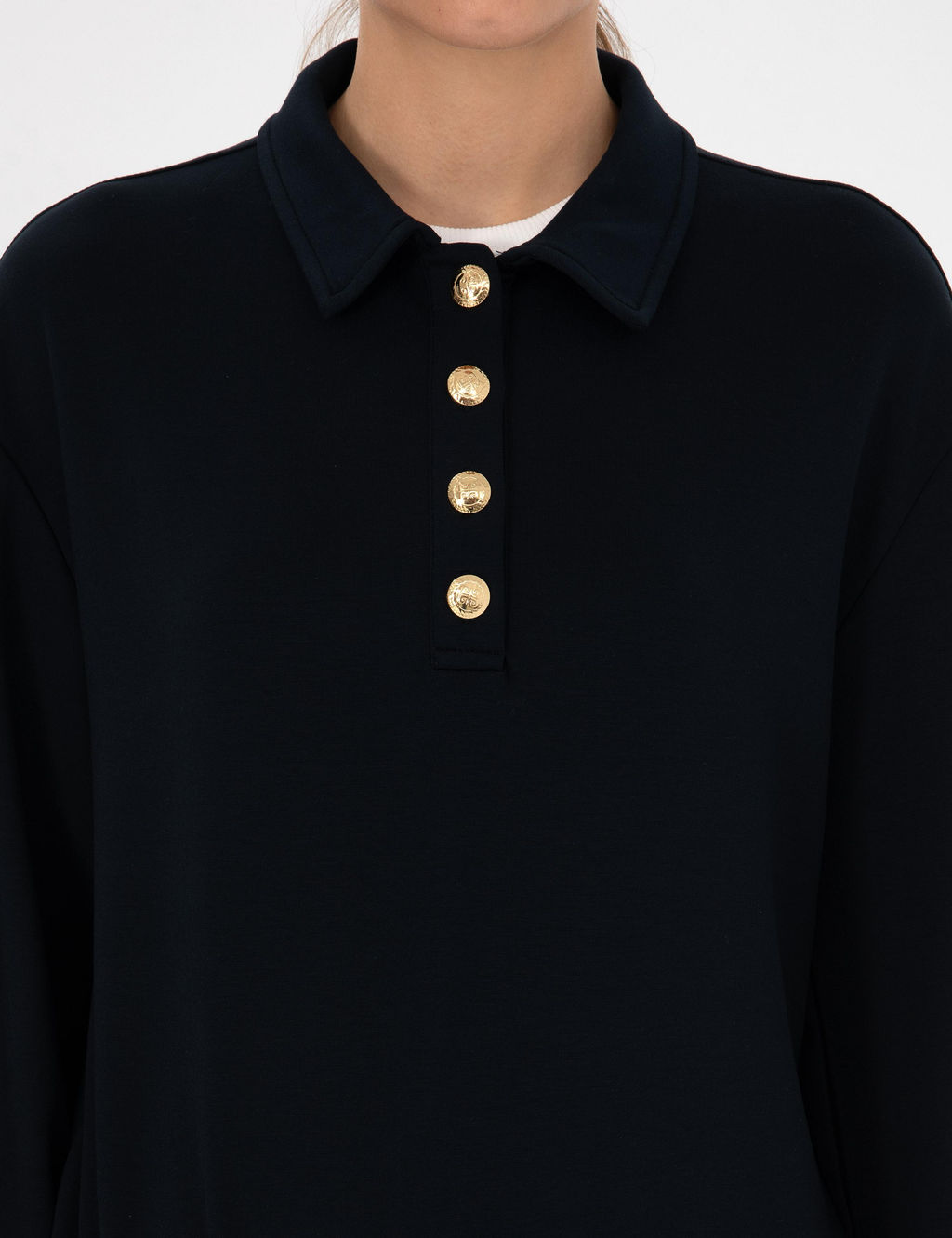 Lacivert Oversize Sweatshirt - Pierre cardin фото 6