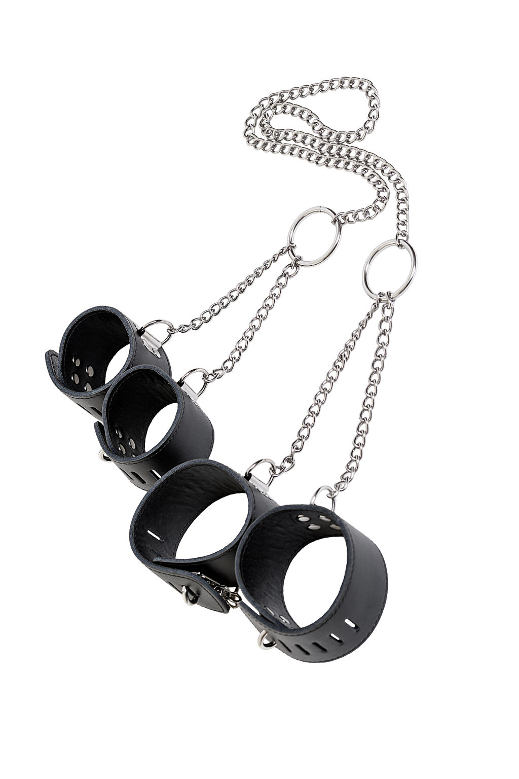 Комплект бондажный TOYFA Theatre, кожа, черный