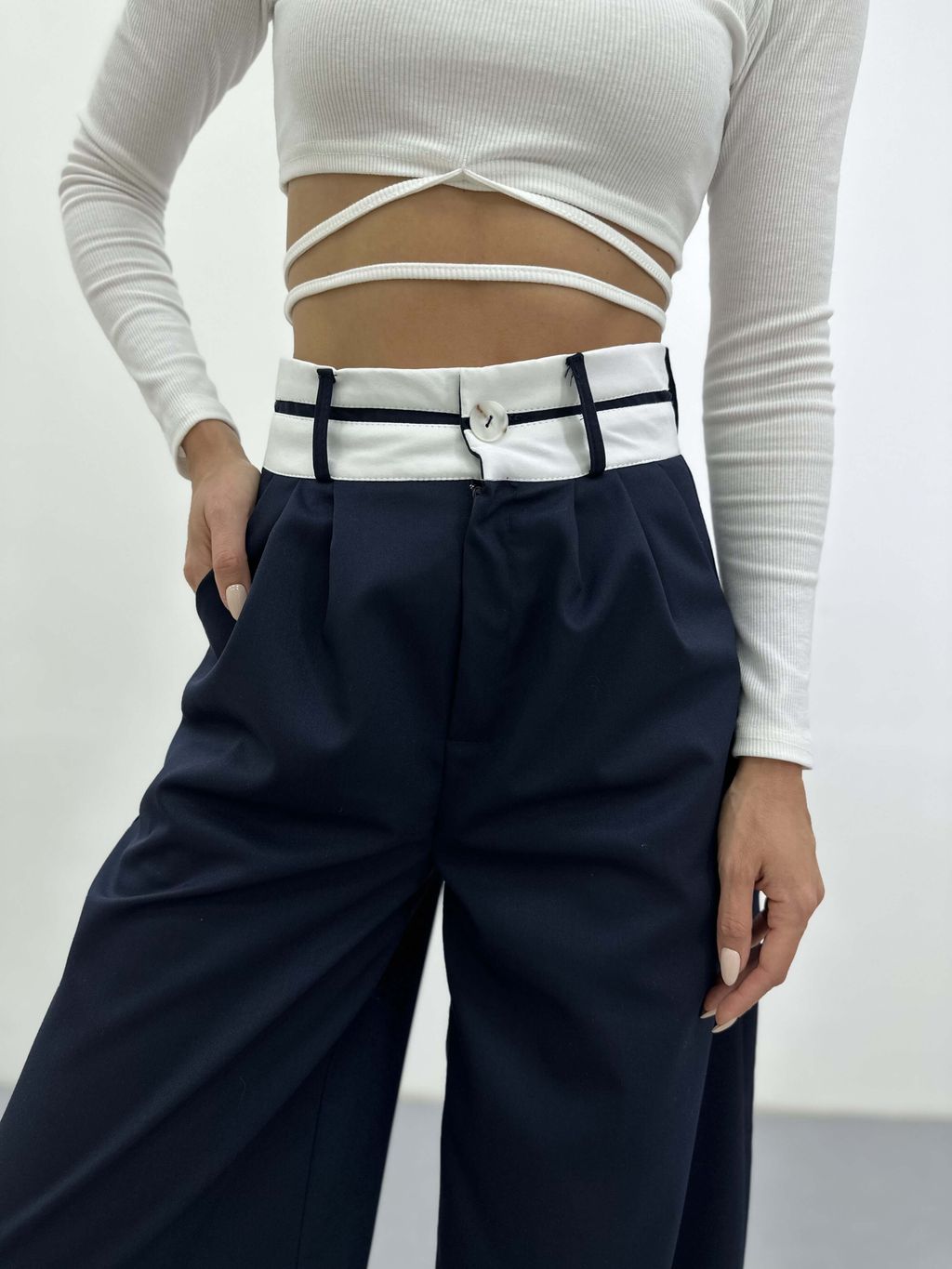 Кроп-топ Луис (белый) - Nadi bordo фото 6