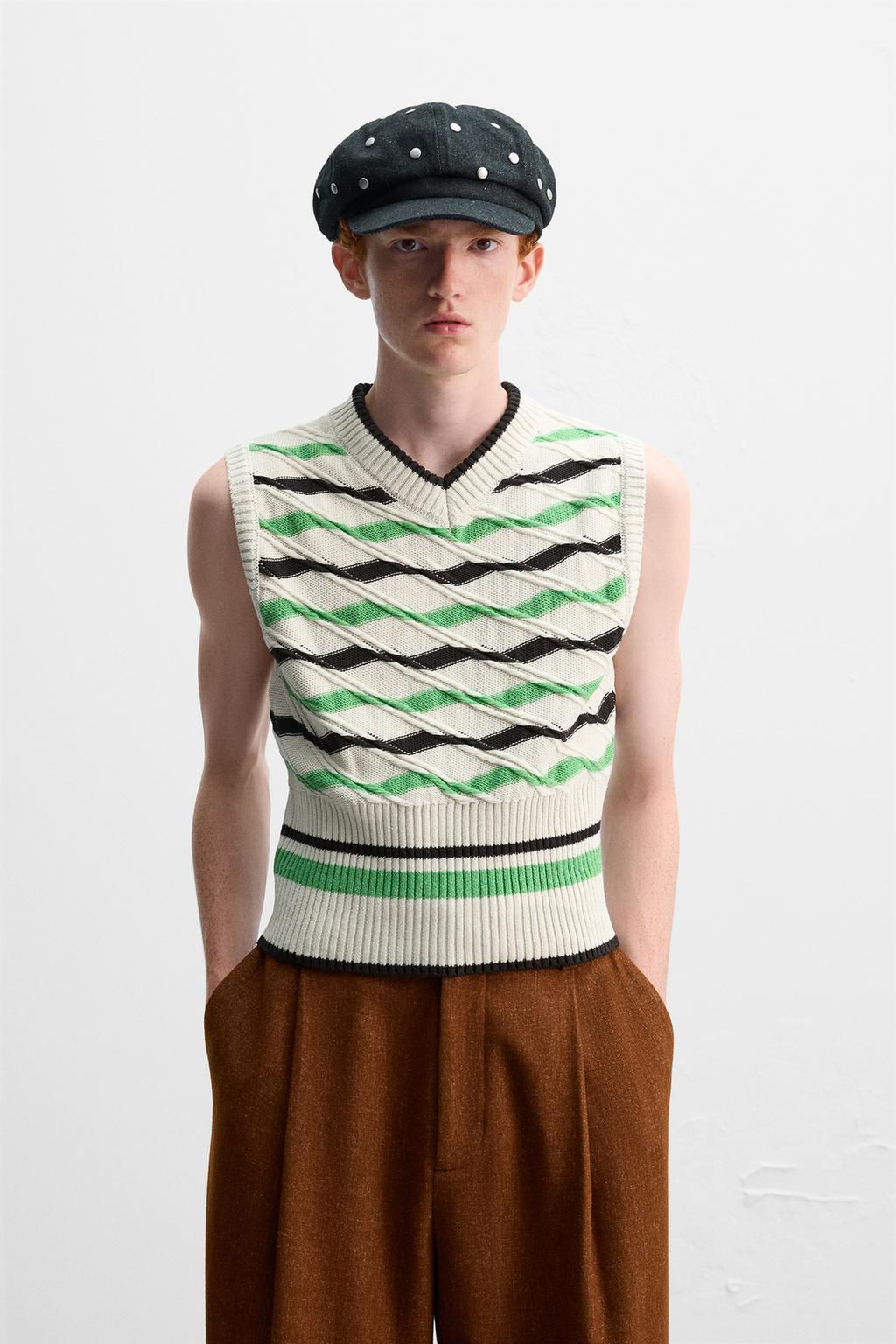 STRIPED KNIT WAISTCOAT X HARRY LAMBERT - Zara фото 2