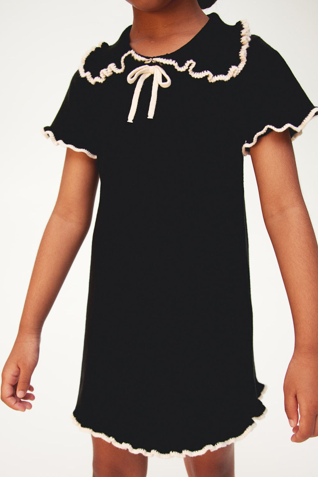 Vestido de punto fino con ribetes de volante - H&m фото 2