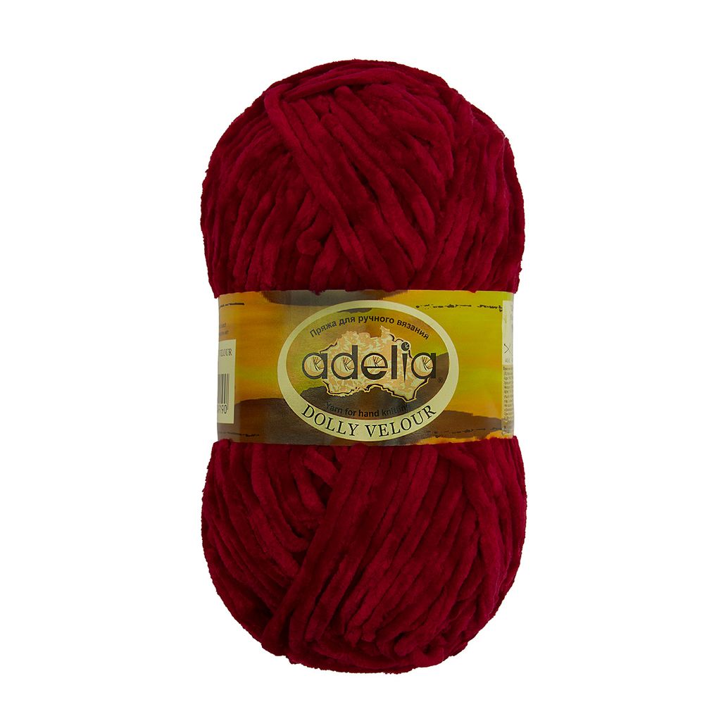 Пряжа ADELIA DOLLY VELOUR 100% микрополиэстер 5 шт. х 100 г 93 м  6 м