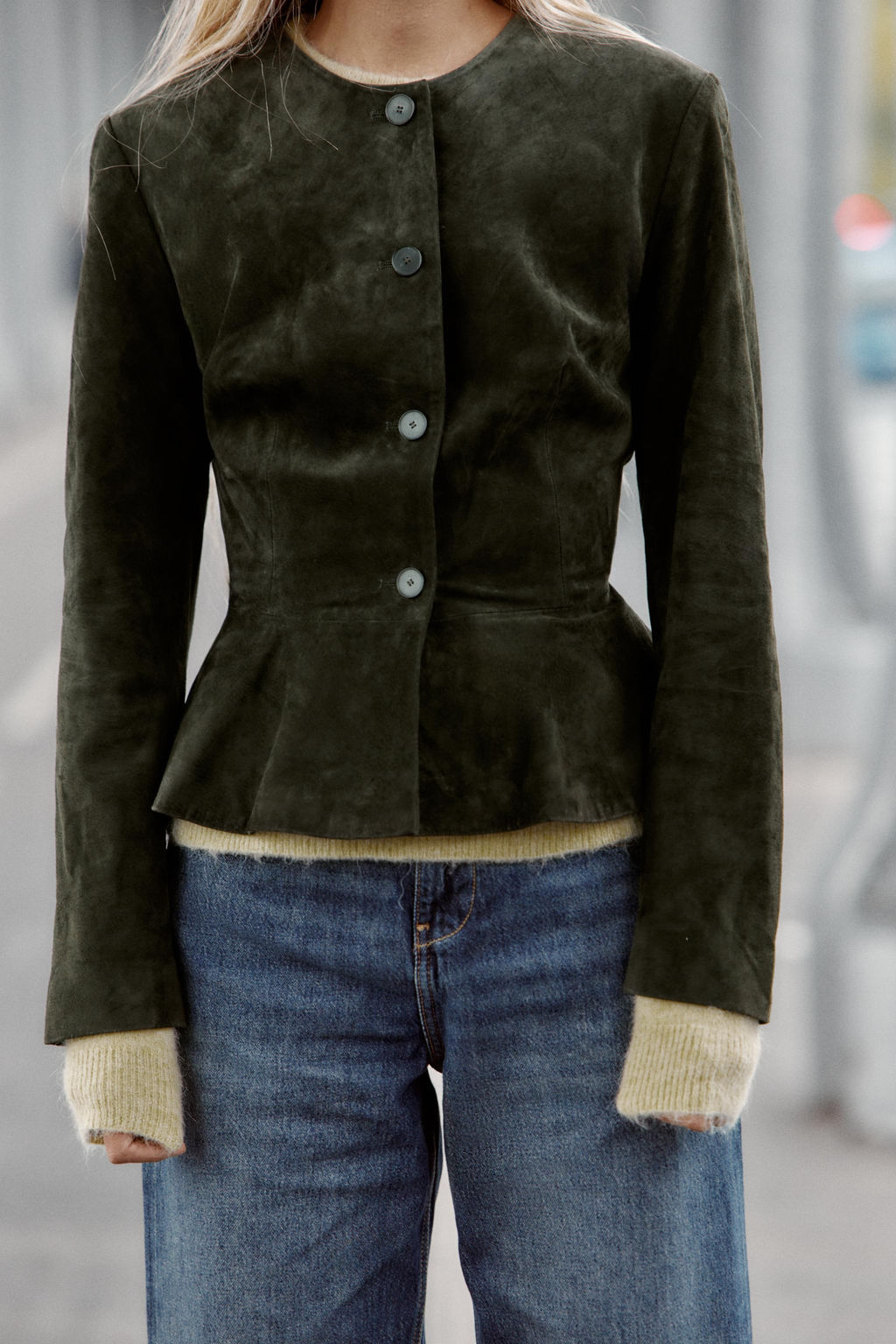 100% LEATHER JACKET WITH FLARED HEM - Zara фото 4