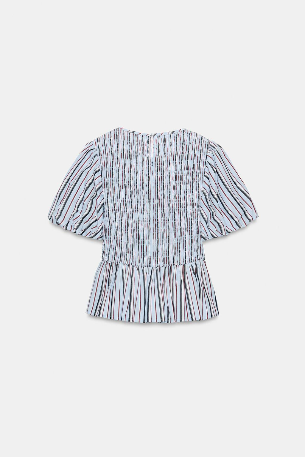 STRIPED SMOCKED TOP - Zara фото 7