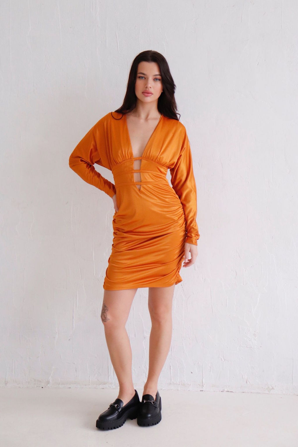 11438 Платье вечернее золотисто-оранжевое (остаток: 40, 42, 44, 46, 48) - Martichelli фото 7