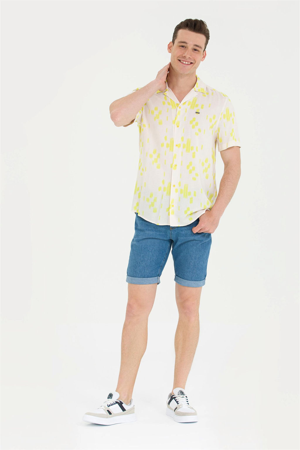 U. S. Polo Assn Мужская рубашка с коротким рукавом цвета экрю - U.s. polo assn фото 13