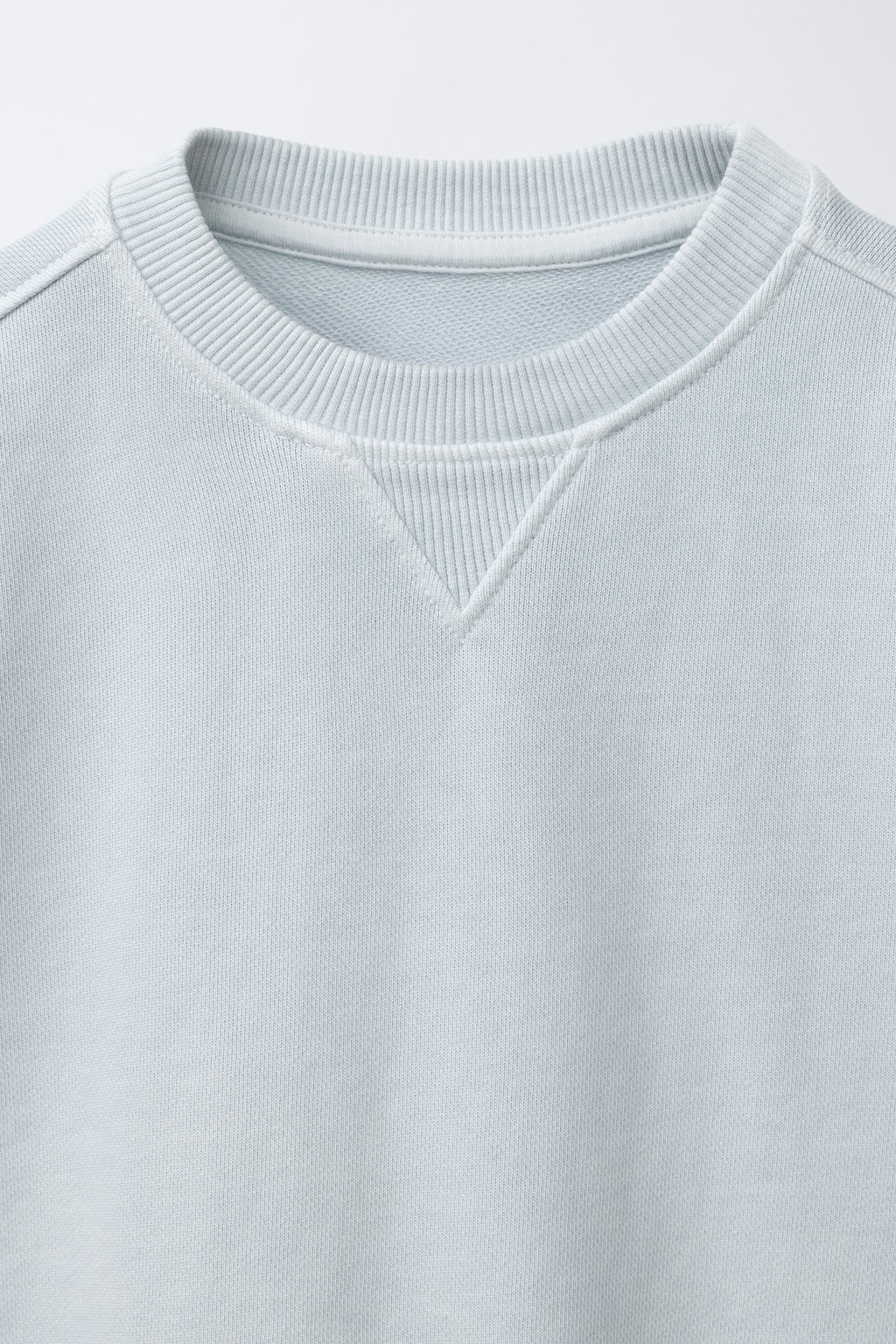 SUDADERA LISA GARMENT DYE / Azul claro - Zara фото 3