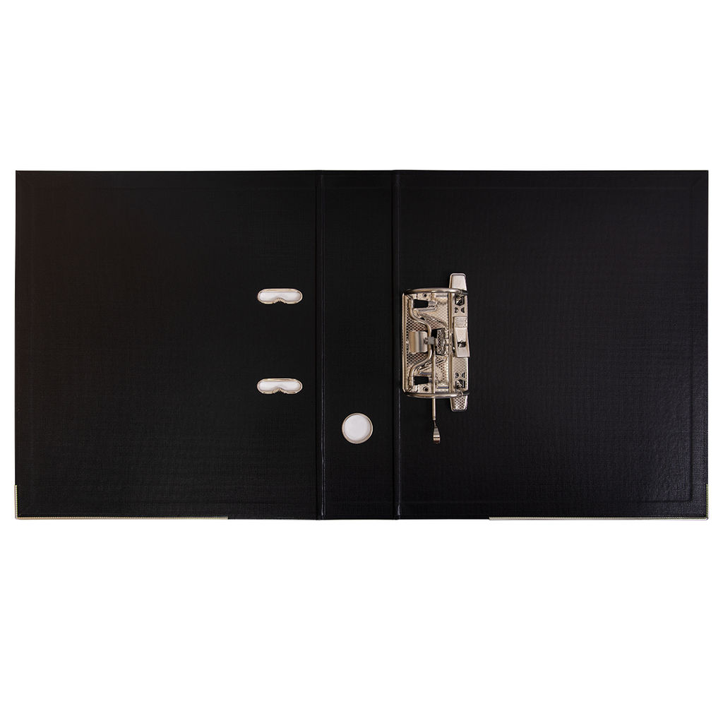 Expert Complete Регистратор PVC, 2-х стороннее покрытие, мет.уг. 75 мм 10 шт. Premier A4 арочный механ. лён черный ЕС100262001