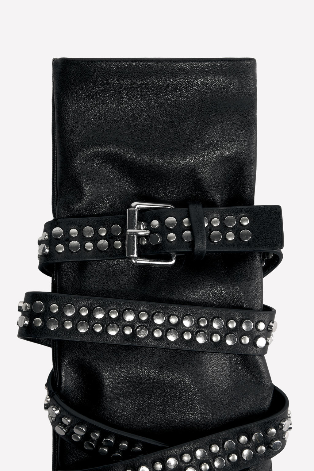 LEATHER BELT MITTENS WITH STUDS LUDOVIC DE SAINT SERNIN x ZARA  фото 3