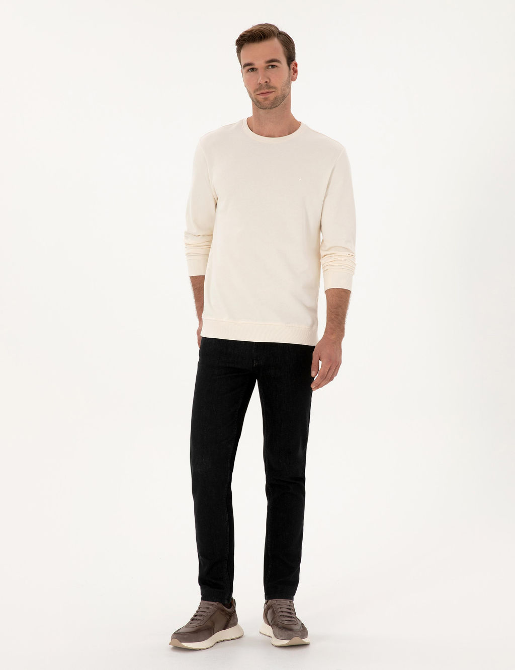 Ekru Regular Fit Sweatshirt