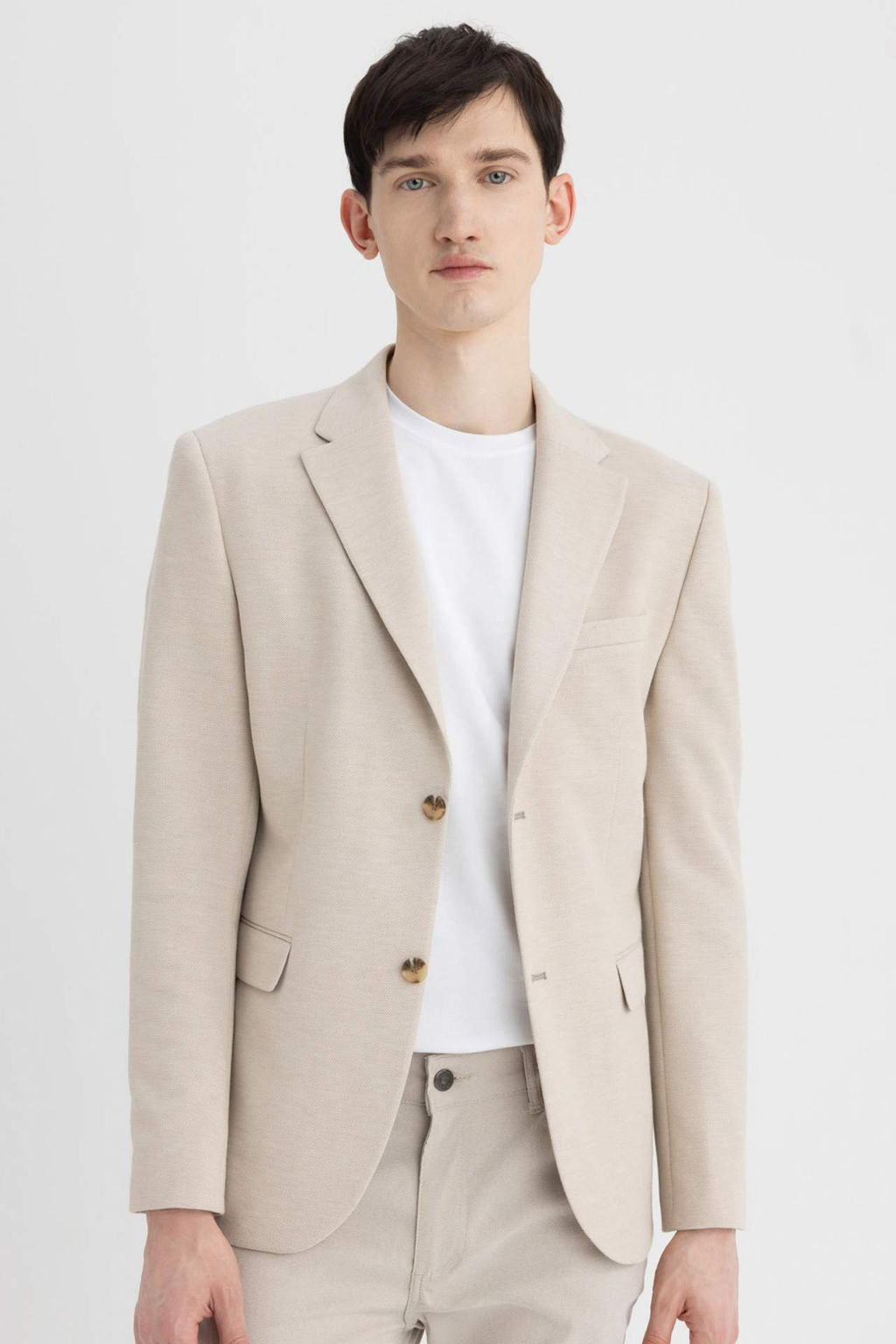 Modern Fit Dugmel? Astarl? Basic Duz Blazer Ceket - Defacto фото 2
