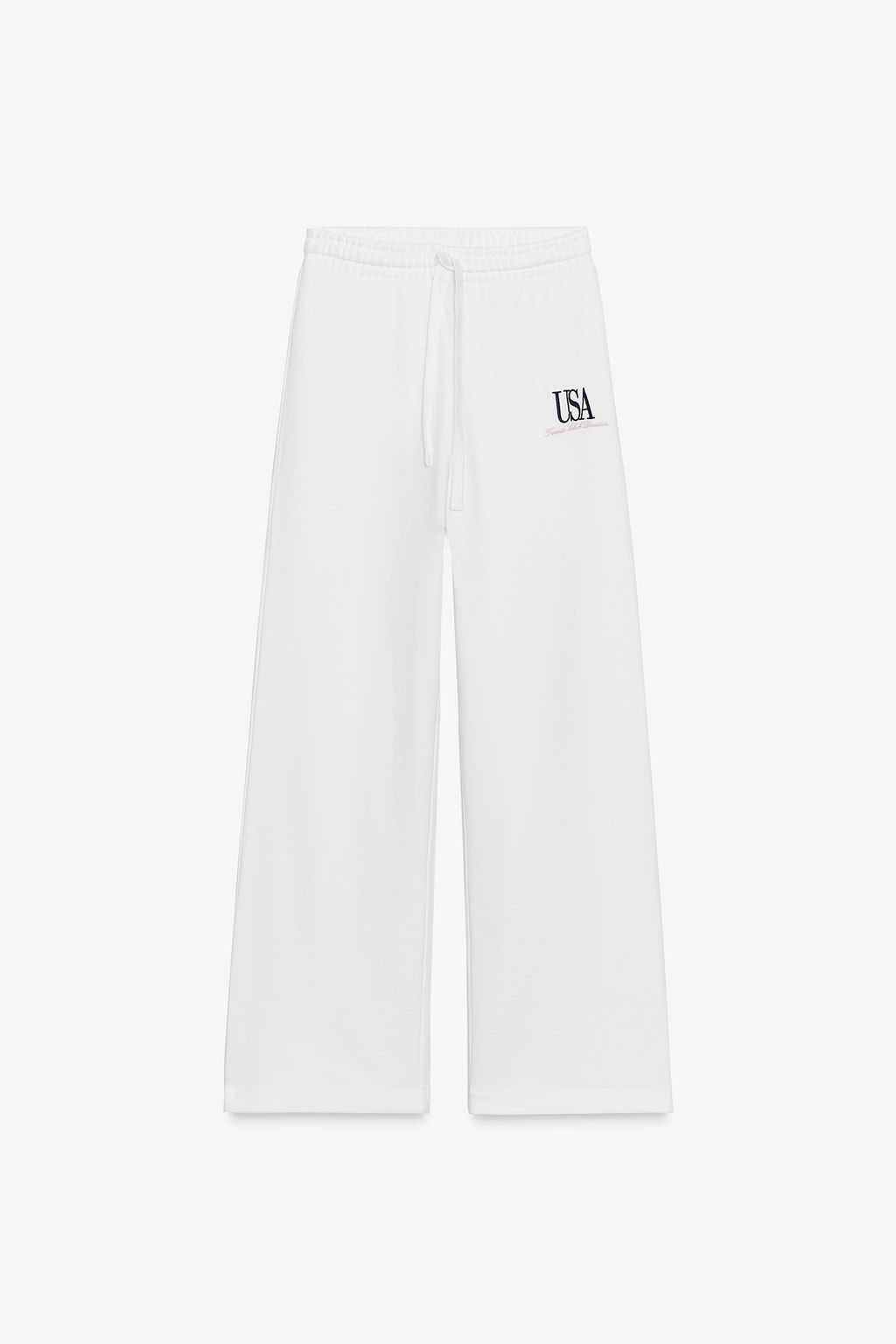 COTTON EMBROIDERED TEXT TROUSERS - Zara фото 6