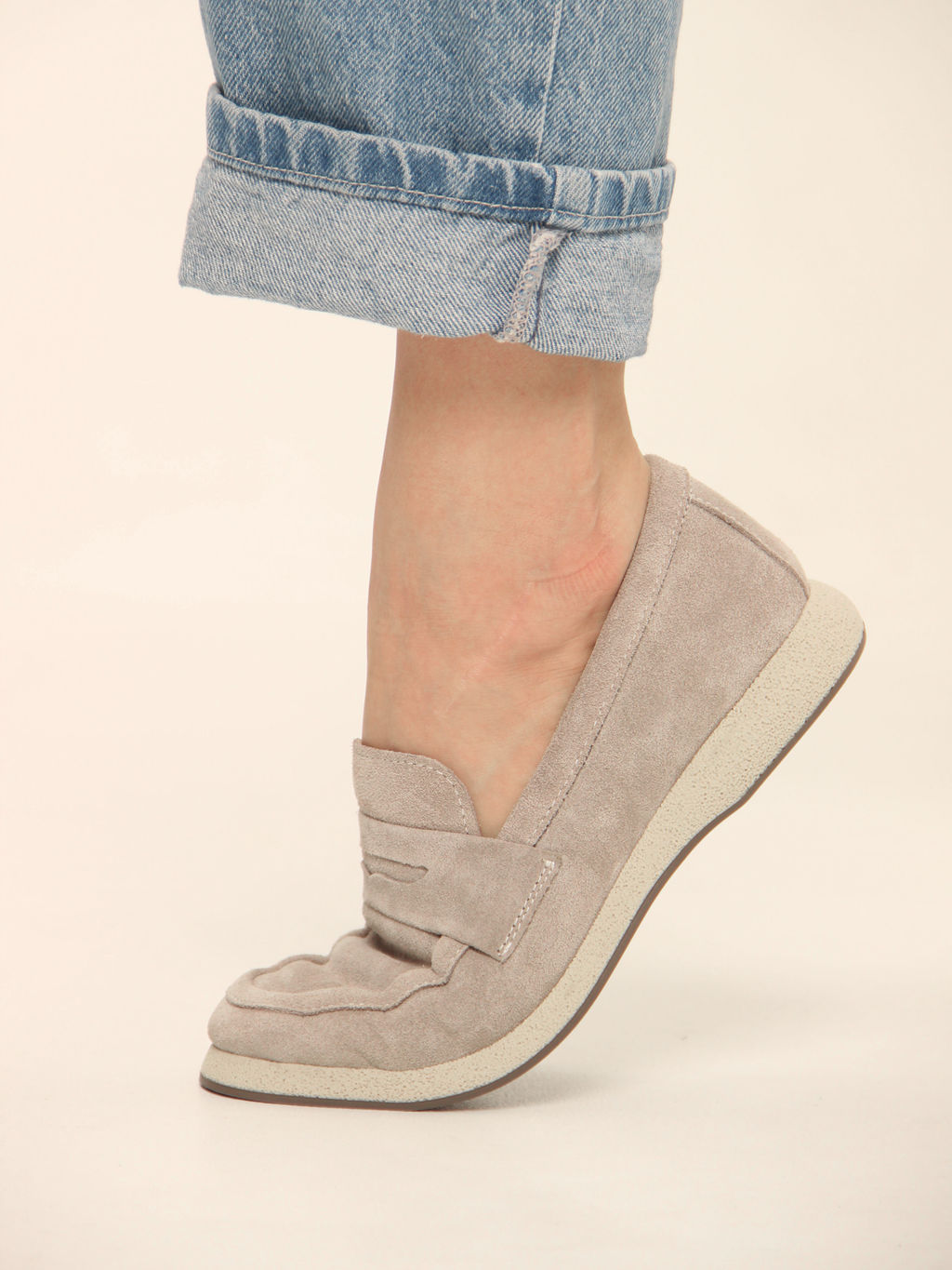 Лоферы EDART 177.1607 be. каменный замша фото 8