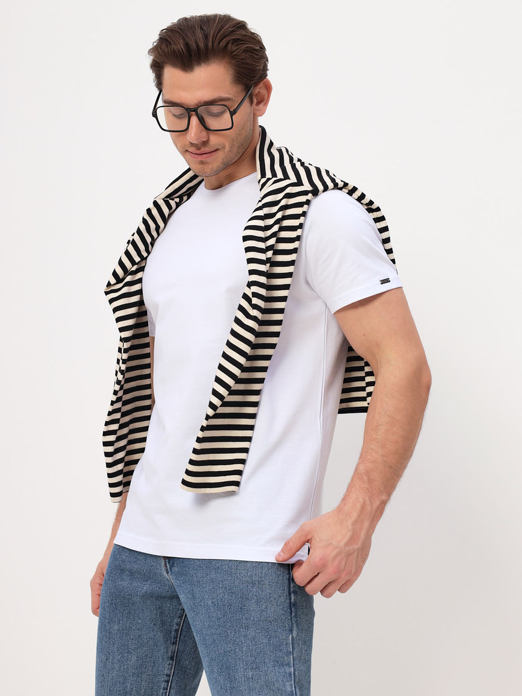 Футболка мужская короткий рукав GREG G145-PO4T-SAS5000 (белый)