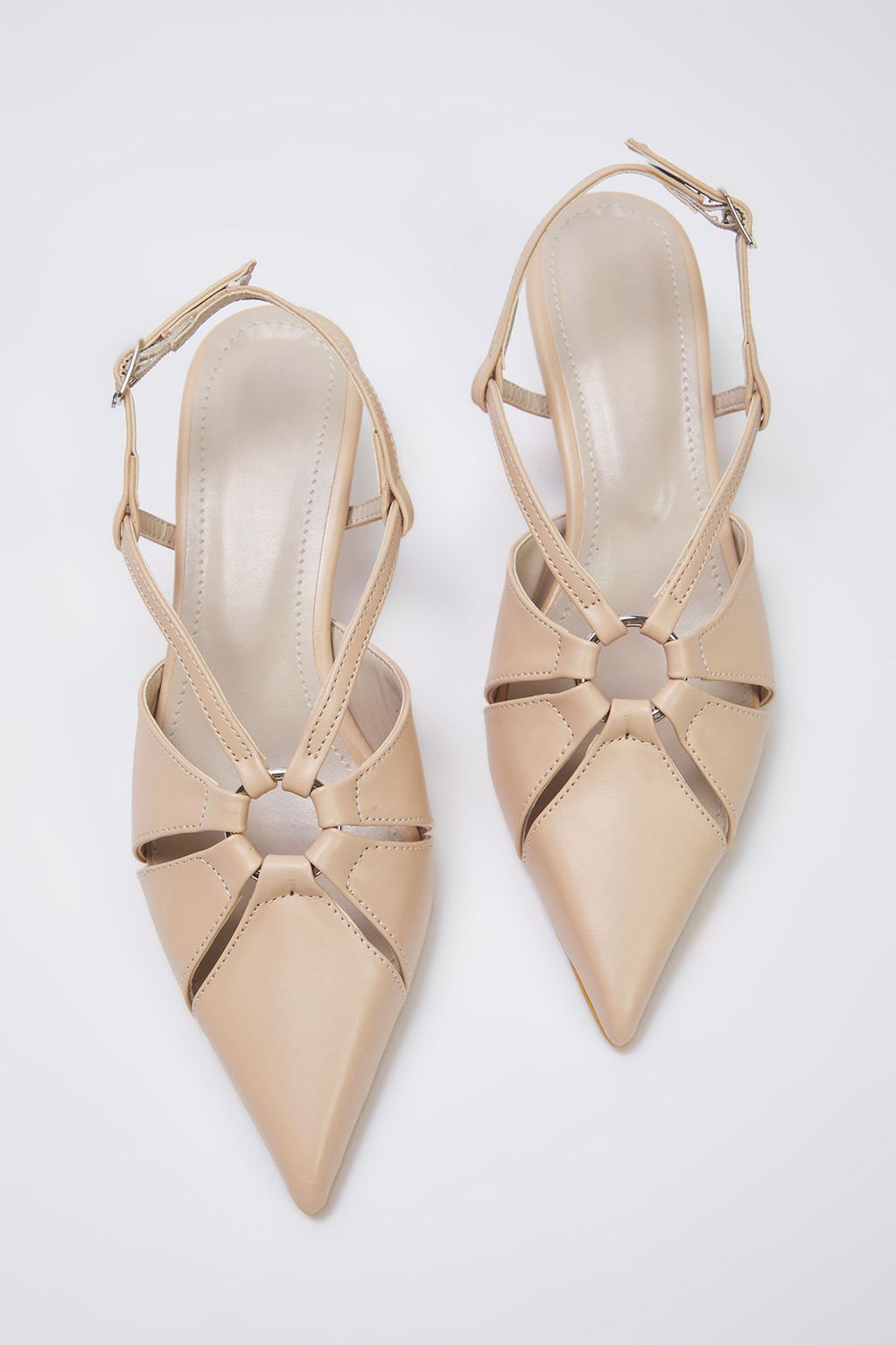 Trendyol Shoes Nude Cut Out Detayl? Arkas? Bantl? Kad?n Kitten Topuklu Ayakkab? TAKSS25TO00080 - Trendyolmilla фото 9