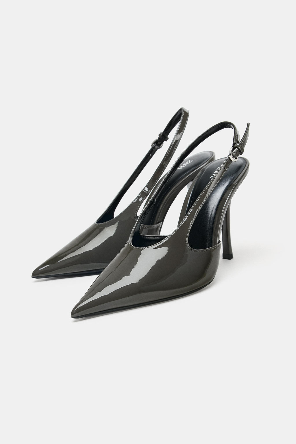 FAUX PATENT SLINGBACK SHOES - Zara фото 8