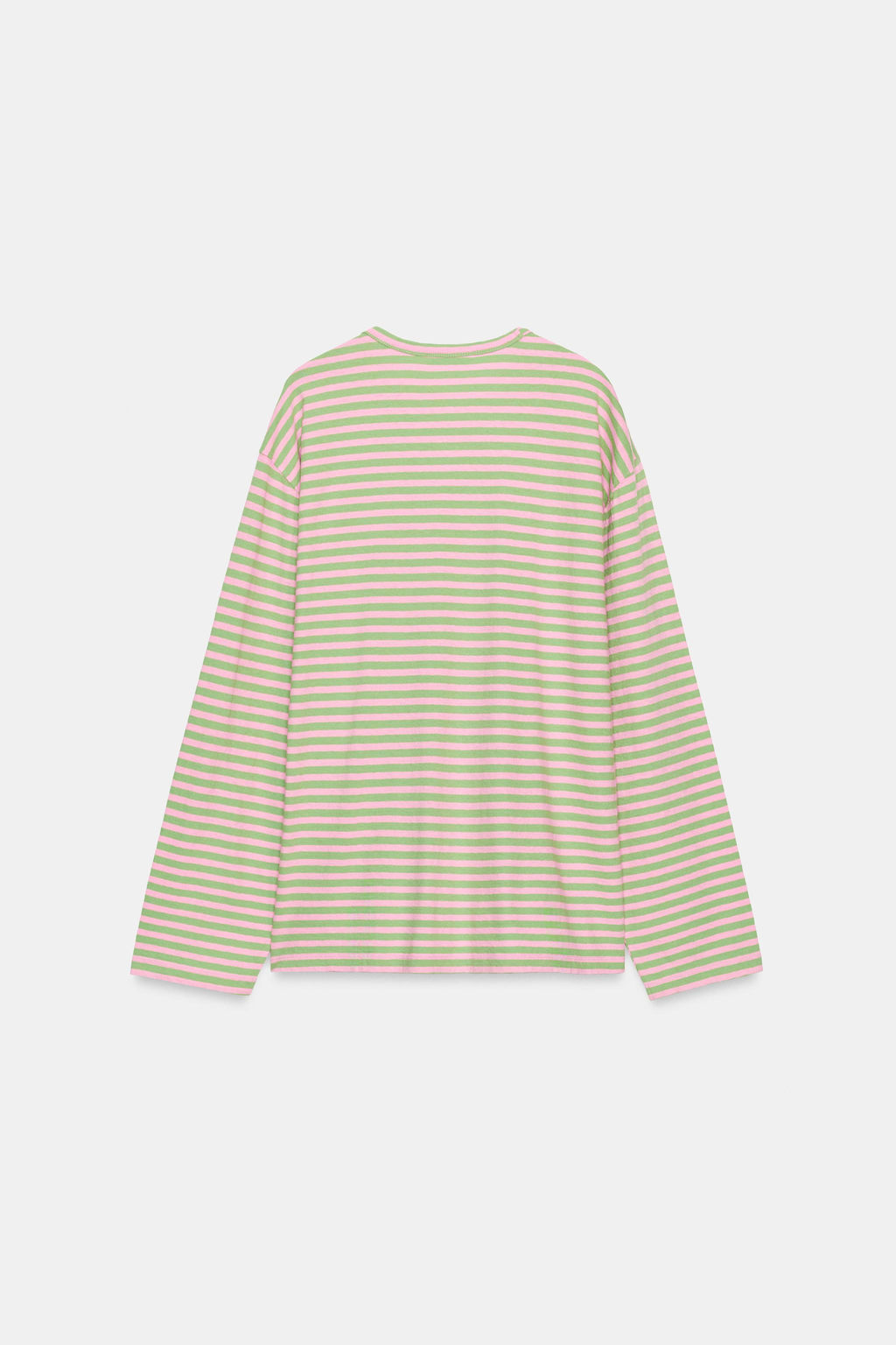 CAMISETA ALGOD?N Y LINO RAYAS / Menta - Zara фото 7