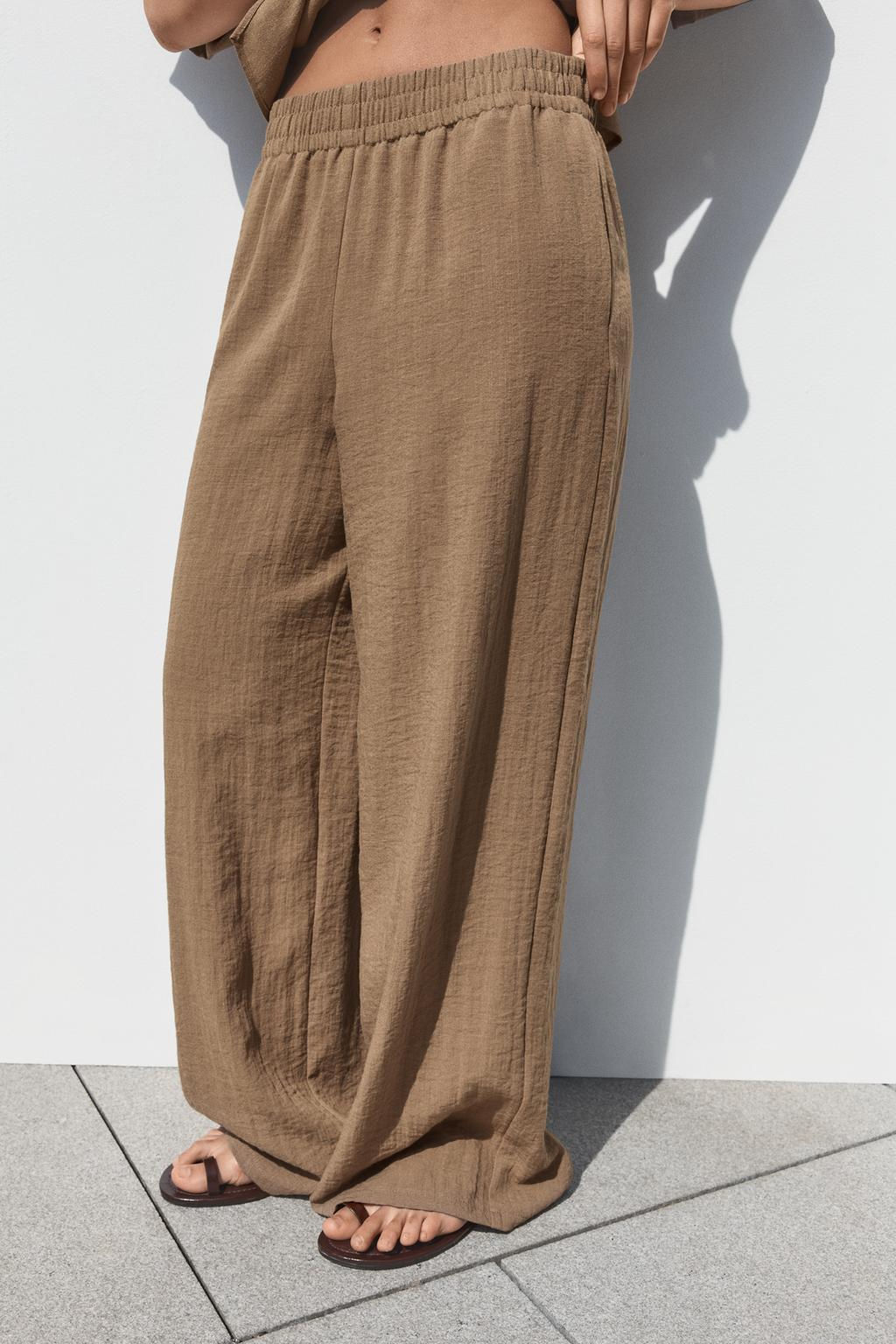 RUSTIC WIDE-LEG TROUSERS - Zara фото 2