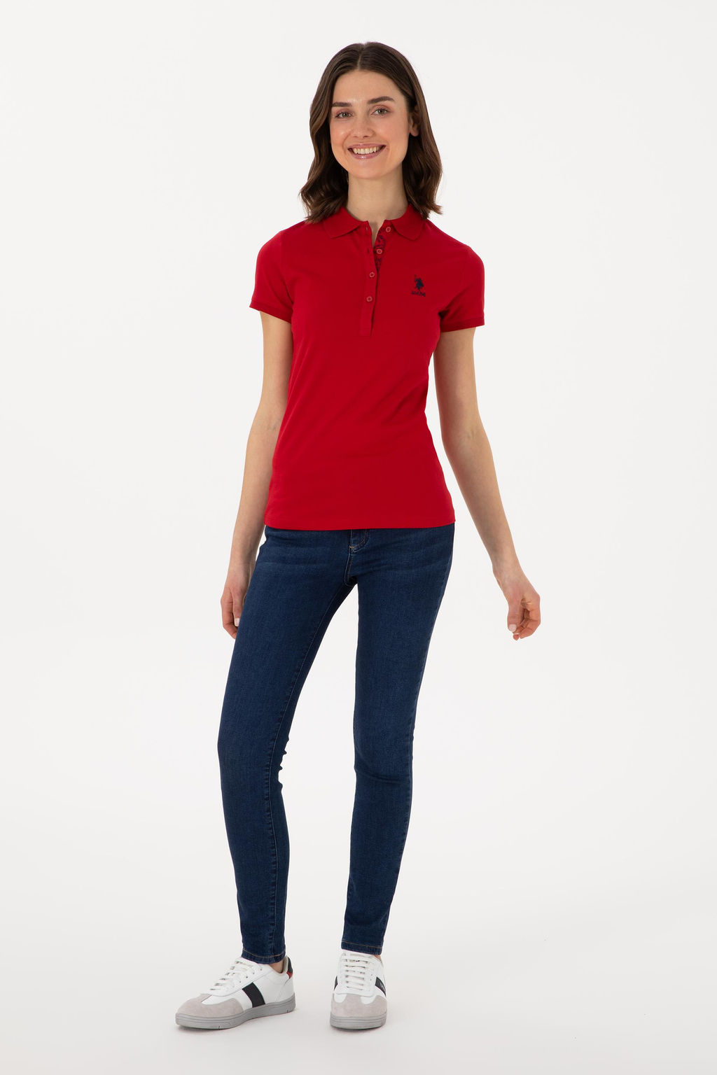 Kad_n K_rm_z_ Basic Polo Yaka Ti__rt Sepette S_rpriz _ndirim - U.s. polo assn фото 4