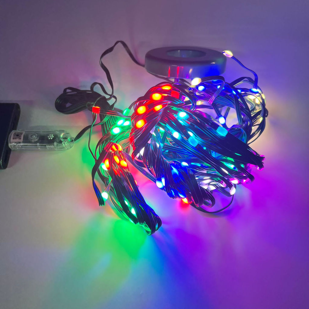 Гирлянда дождик USB на елку с пультом со встроенными SMD диодами 2 м (8 нитей) (арт. HZ-123) - Ип лебедев о.ю фото 4