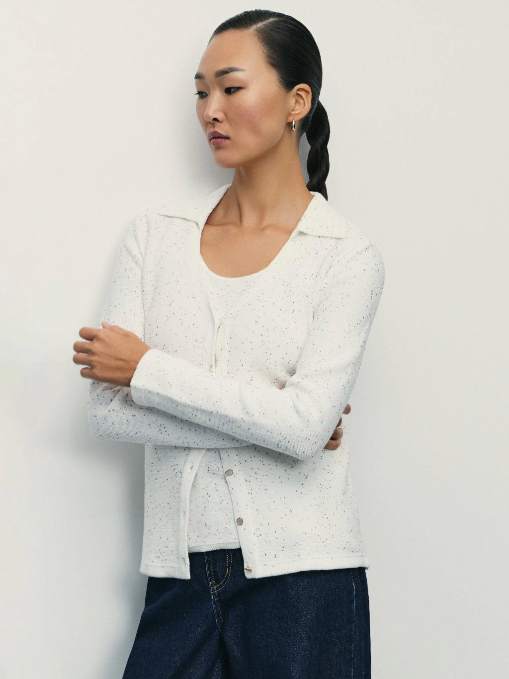 Кардиган из хлопка с пайетками / Zarina