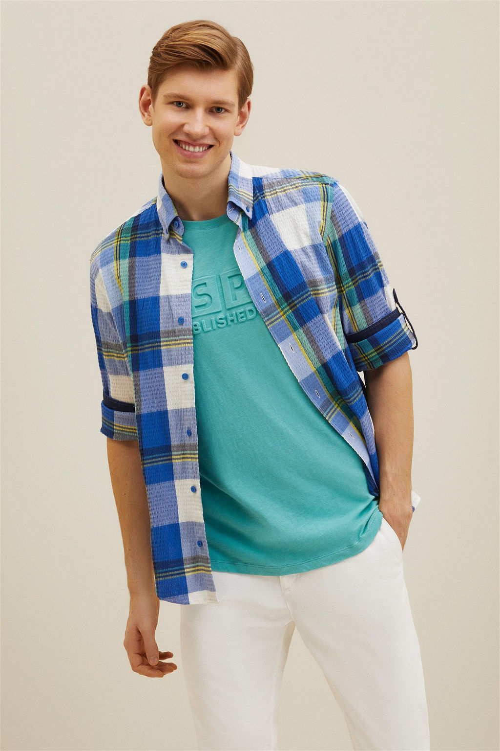 U. S. Polo Assn Мужская рубашка Saks в клетку - U.s. polo assn фото 8