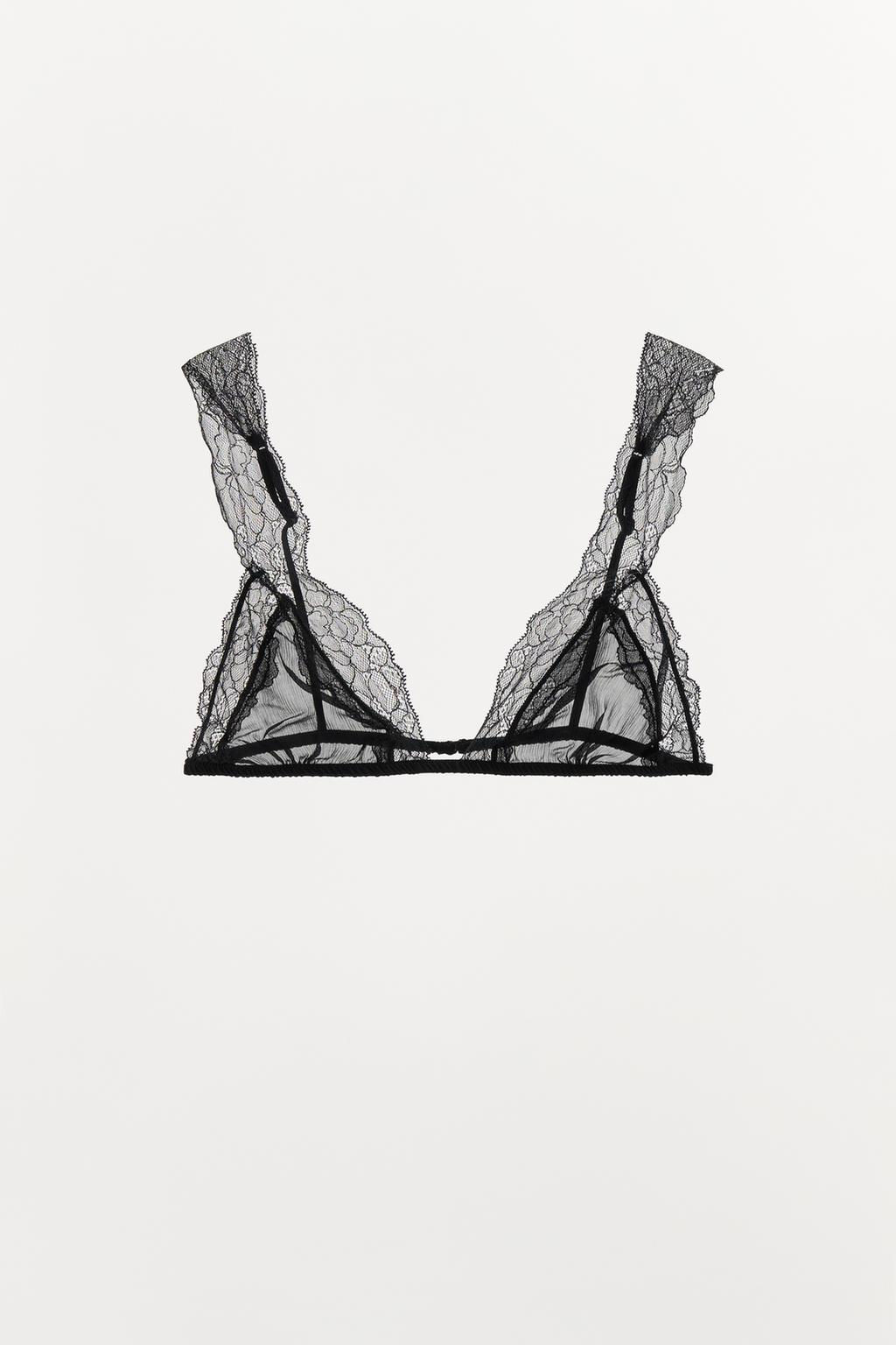 VISCOSE LACE TRIANGLE BRALETTE - Zara фото 5