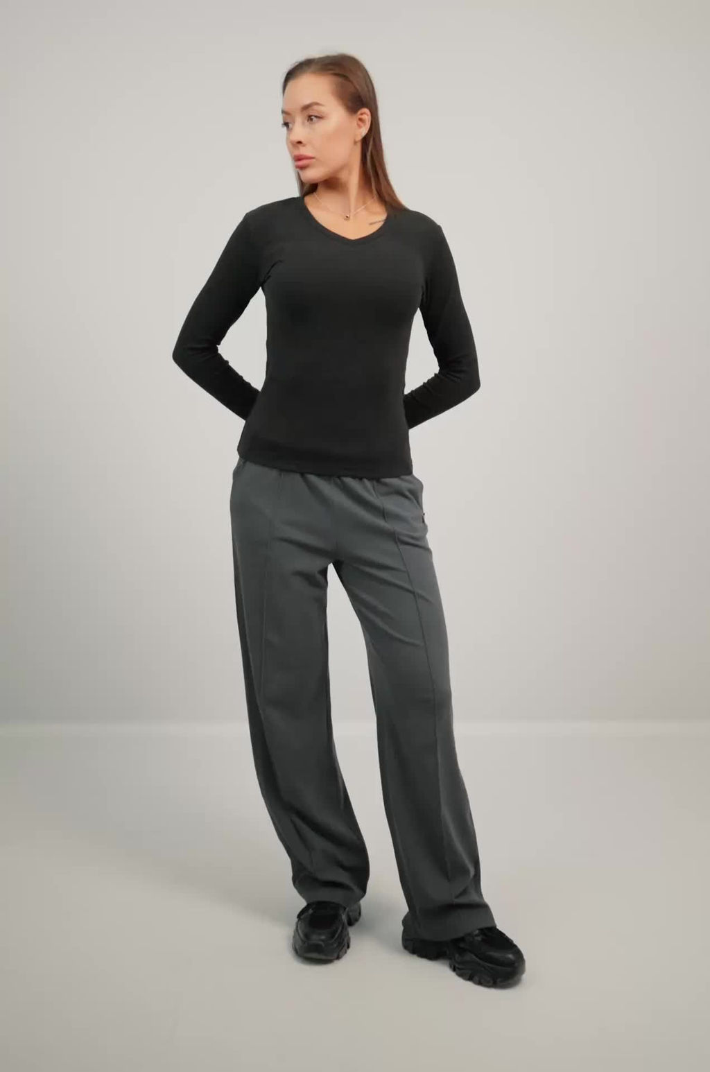 Женские брюки палаццо из кашемира Happyfox фото 21