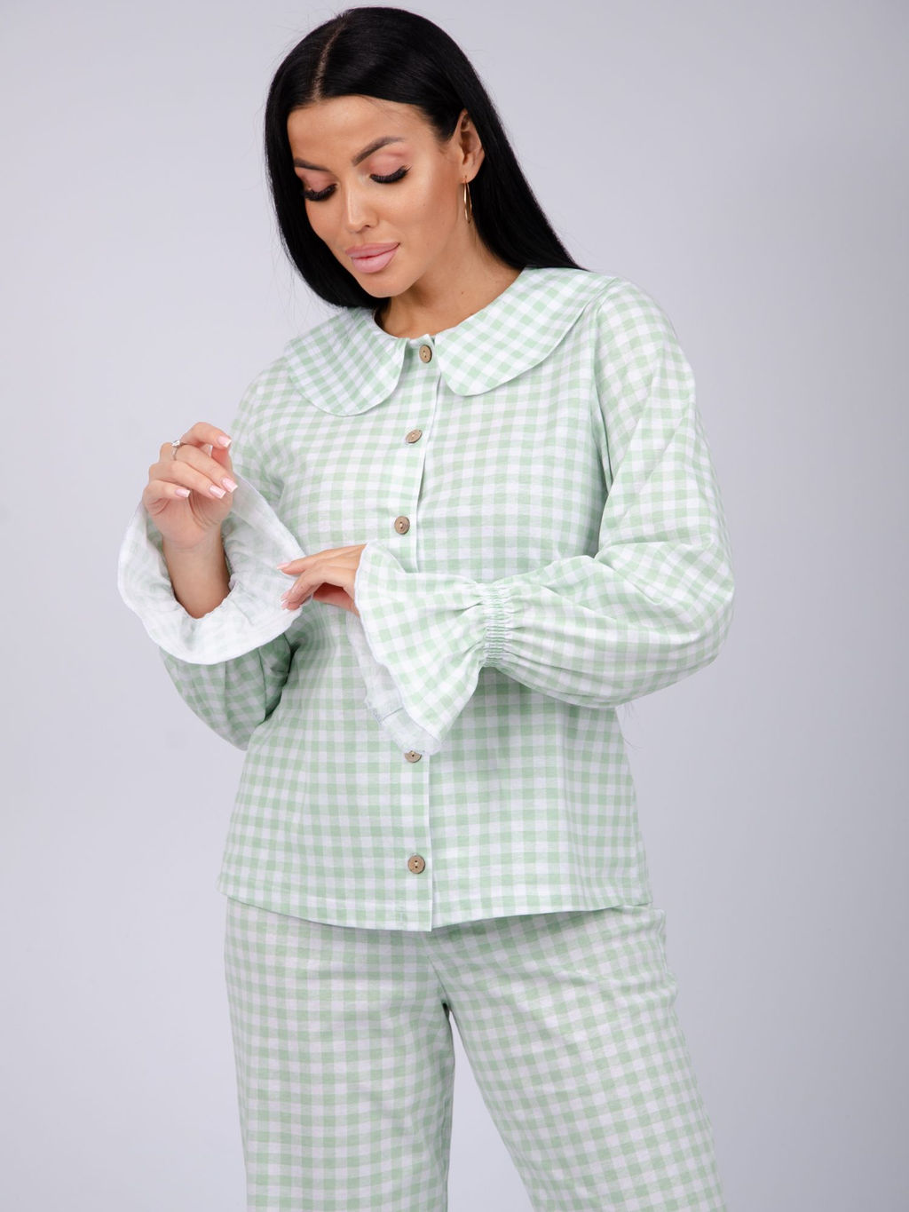 Пижама "Алези 2" зелёная, трикотаж