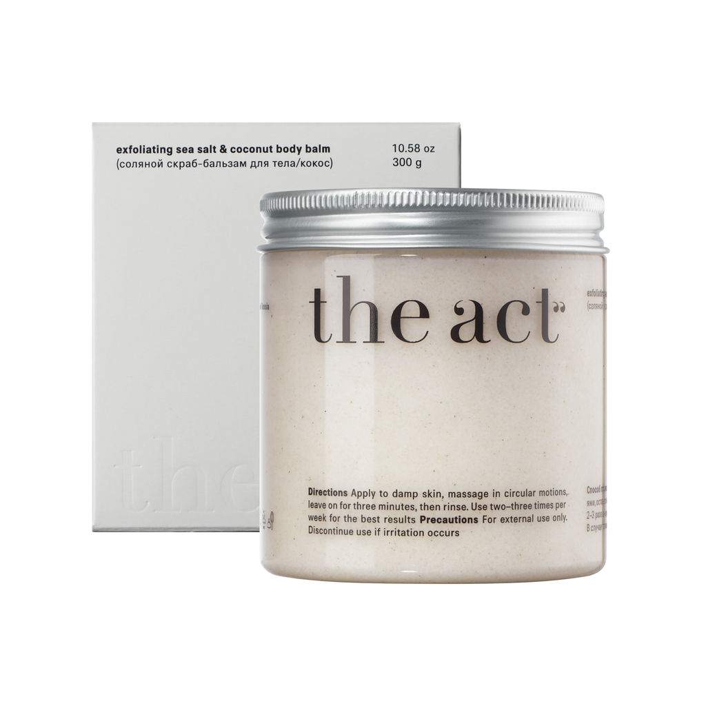 Соляной скраб-бальзам для тела/ кокос The Act