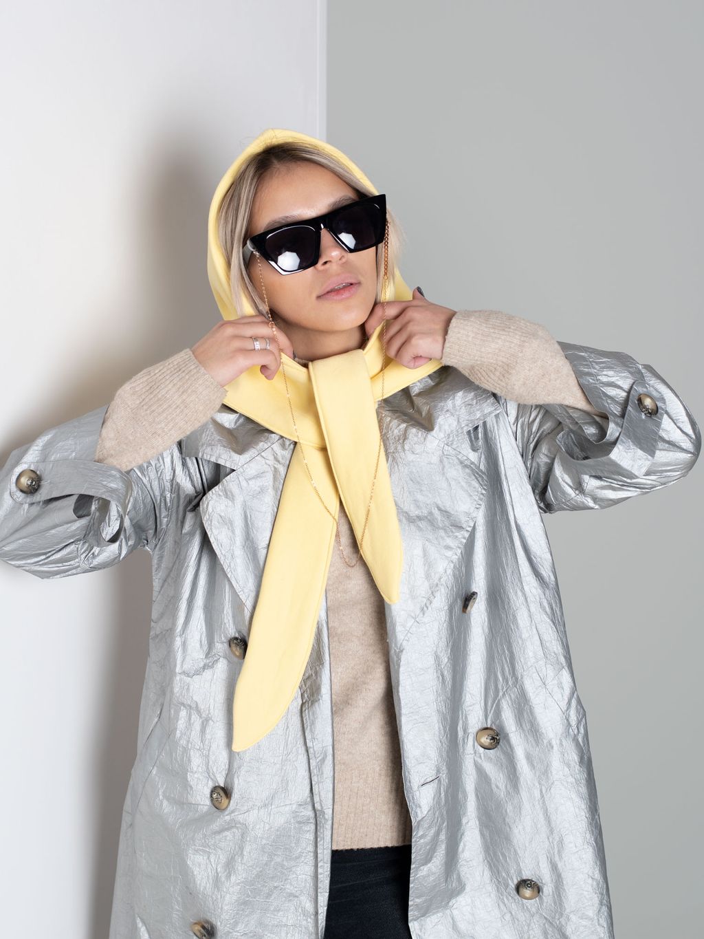 Косынка футер, желтая от фабрики Спортсоло