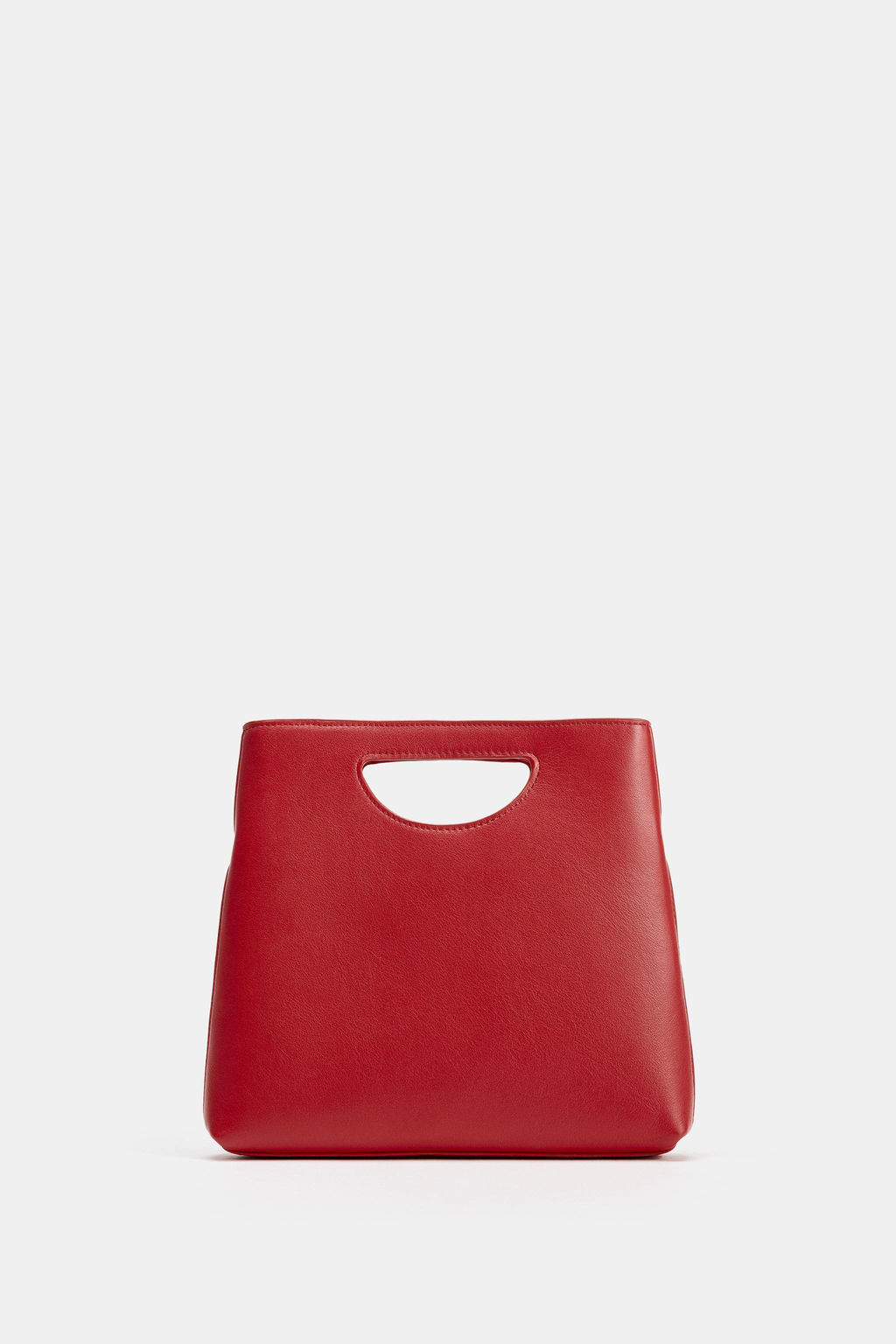 BOLSO DE MANO PIEL / Rojo