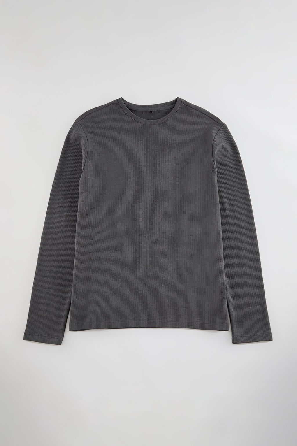 TRENDYOL MAN Antrasit Regular/Normal Kesim Uzun Kollu Basic Dokulu %100 Pamuklu T-Shirt TMNAW25TS00003 - Trendyolmilla фото 2