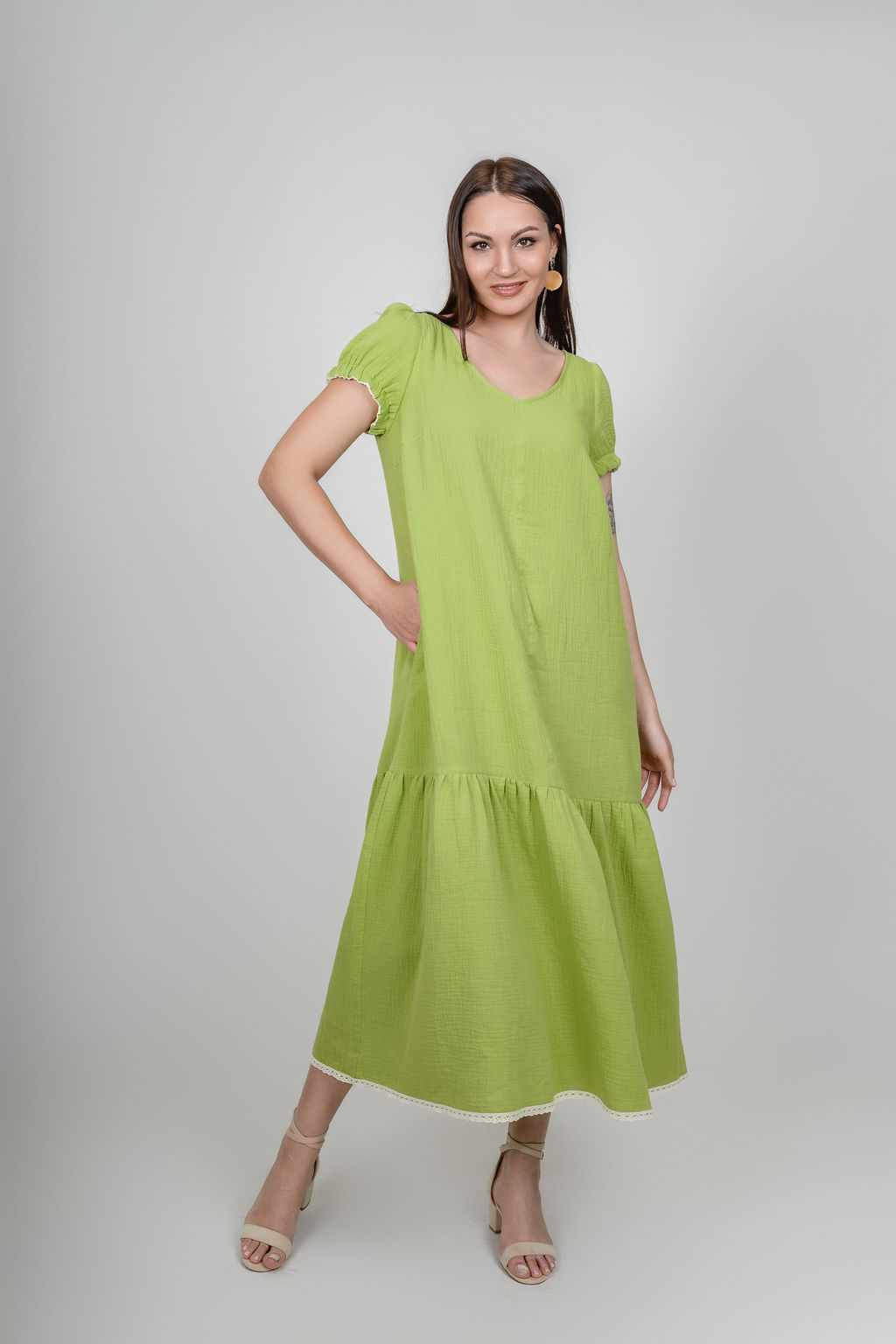 Платье из вареного муслина