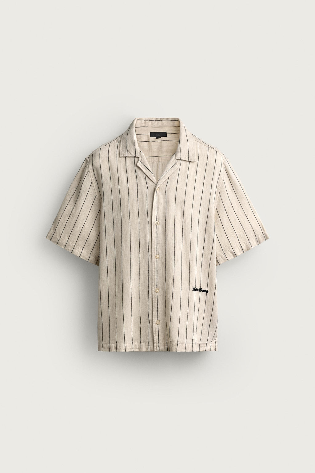 CAMISA RELAXED FIT RAYS BORDADOS / Crudo - Zara фото 7