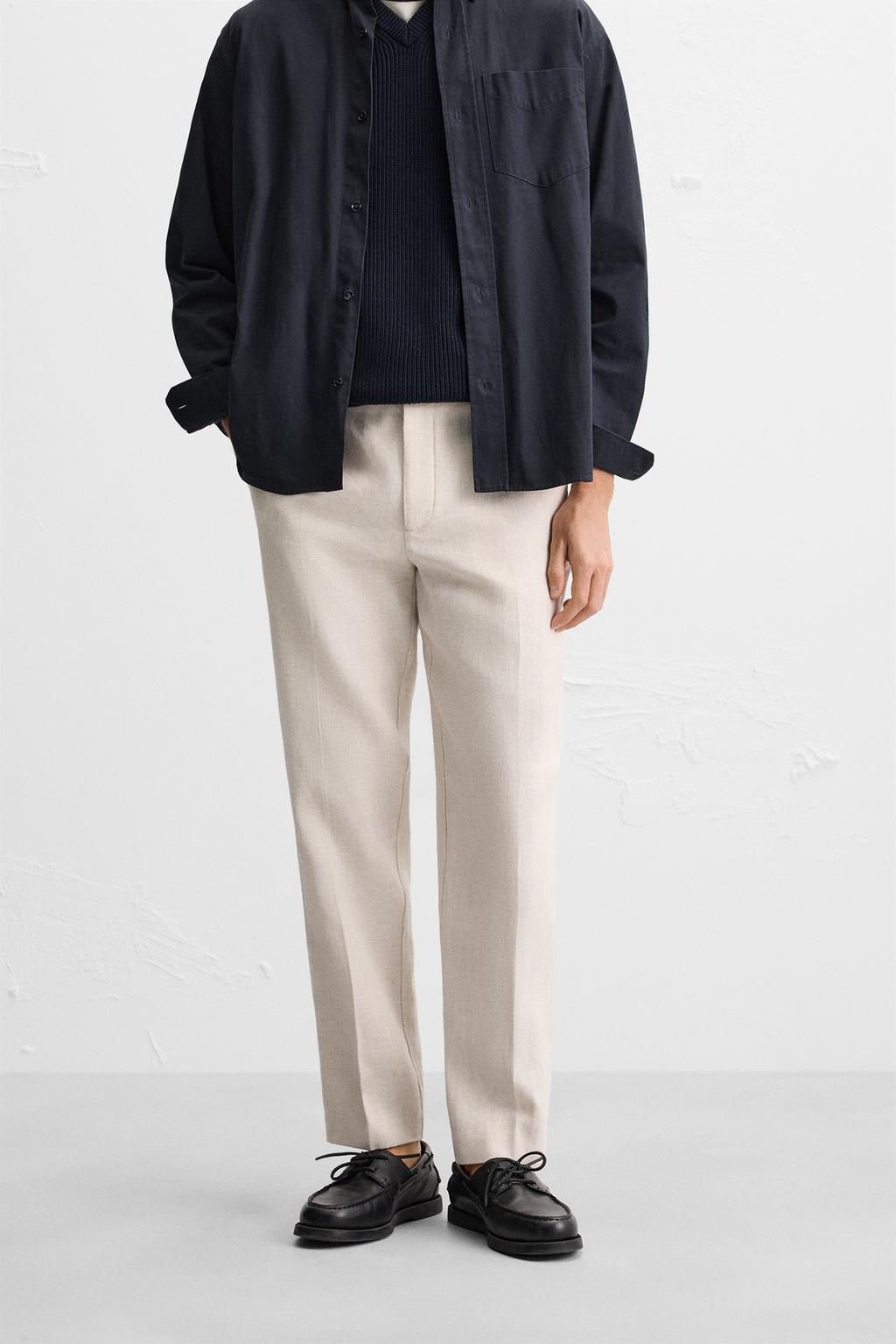 LINEN TROUSERS - Zara фото 4