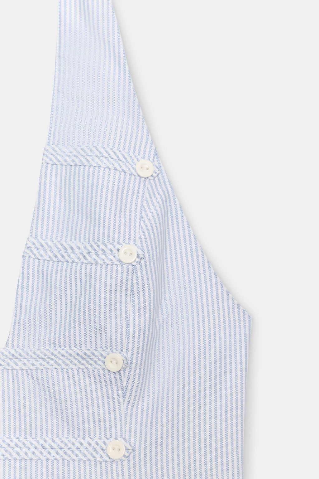 TOP HALTER BOTONES / Azul / Blanco - Zara фото 5
