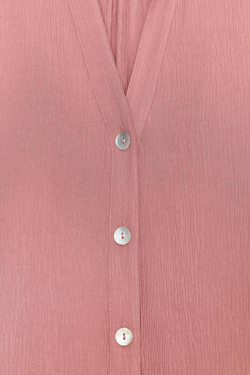 CREASED-EFFECT SHORT SLEEVE SHIRT - Zara фото 7