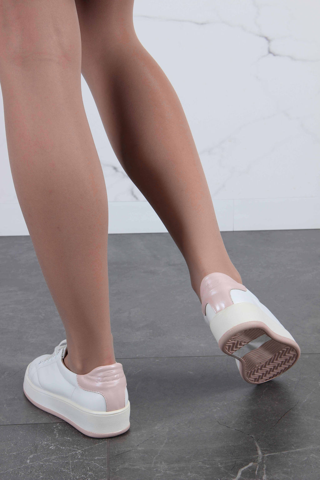 Кеды 131.143.Белый-розовый