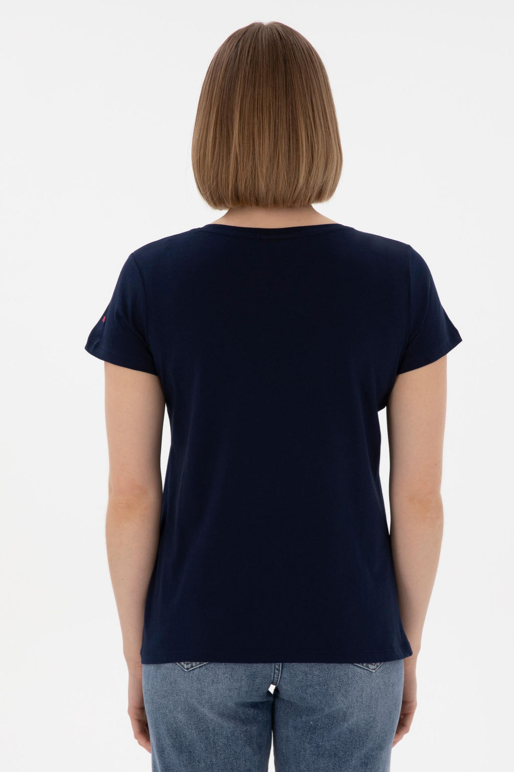 Kad_n Lacivert Ti__rt Sepette S_rpriz _ndirim - U.s. polo assn фото 5