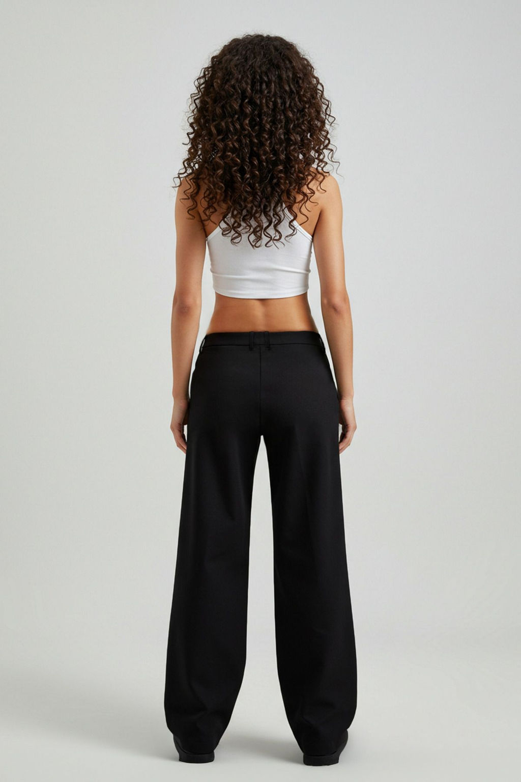 TRENDYOLMILLA Siyah Dusuk Bel Wide Leg/Genis Paca Dokuma Pantolon TWOSS25PL00025 фото 2