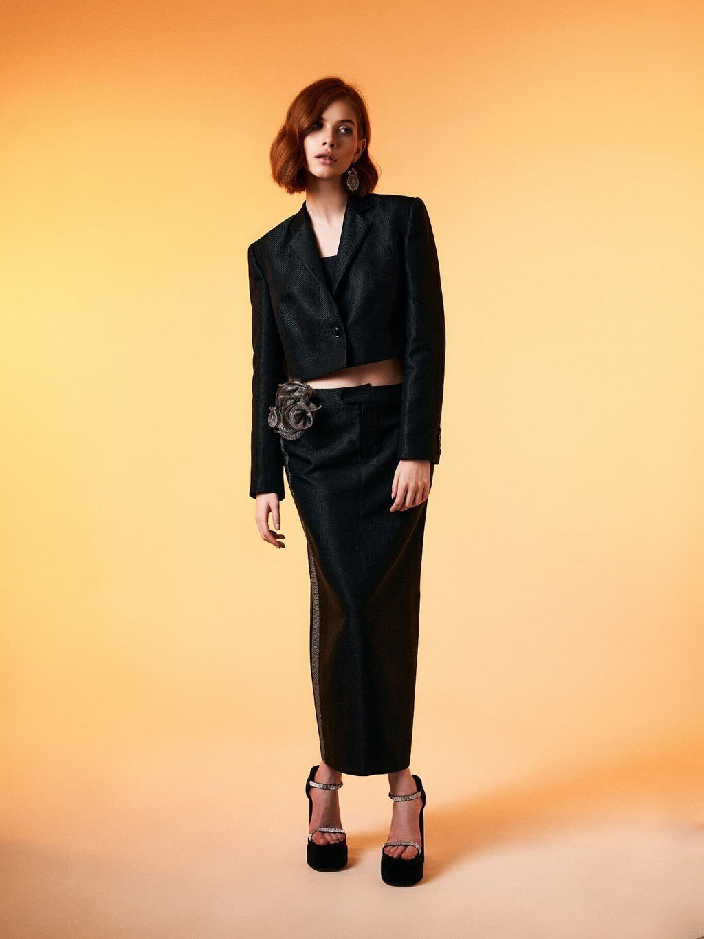 N2416 юбка женская черный - Mozart фото 4