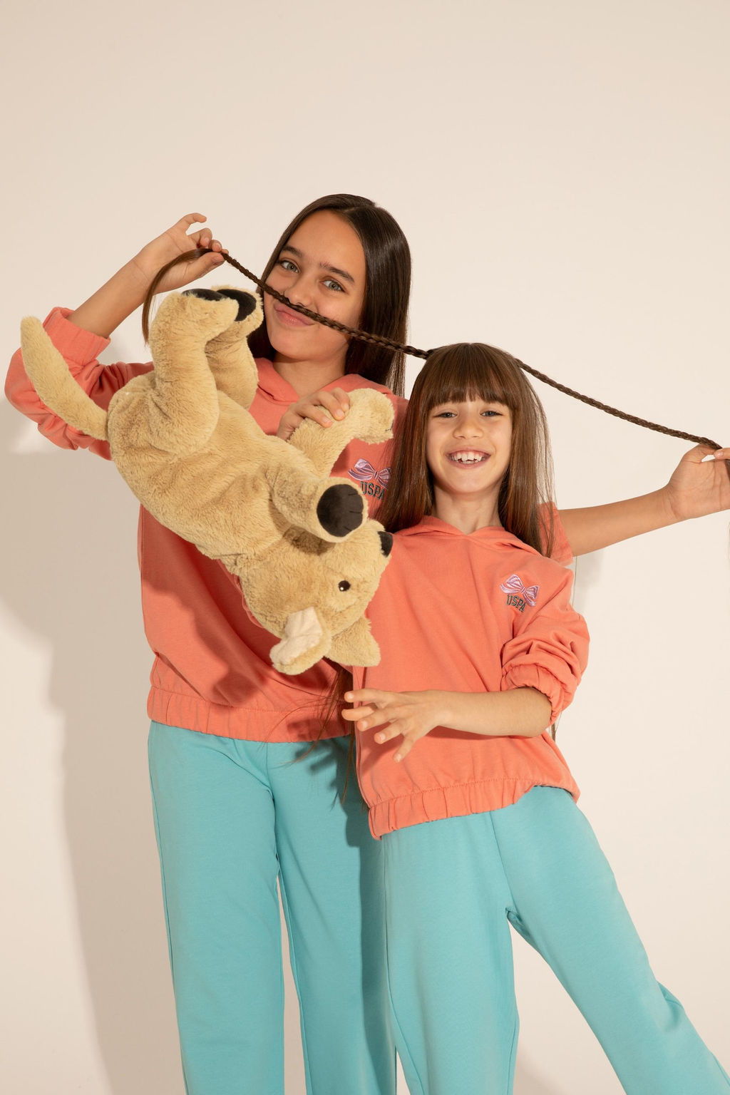 U. S. Polo Assn Толстовка с капюшоном цвета лосося для девочек - U.s. polo assn фото 11