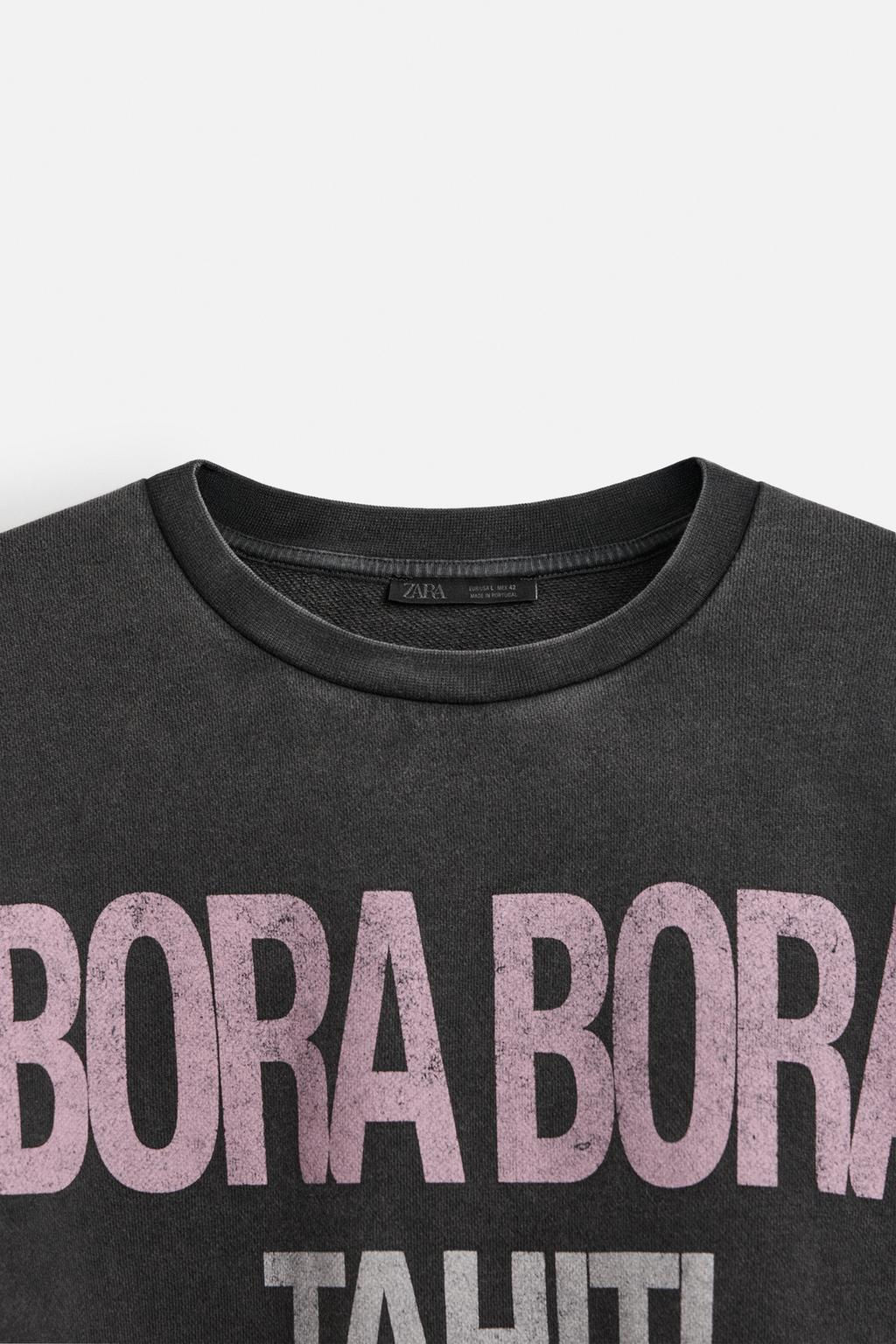 WASHED SLOGAN SWEATSHIRT - Zara фото 10