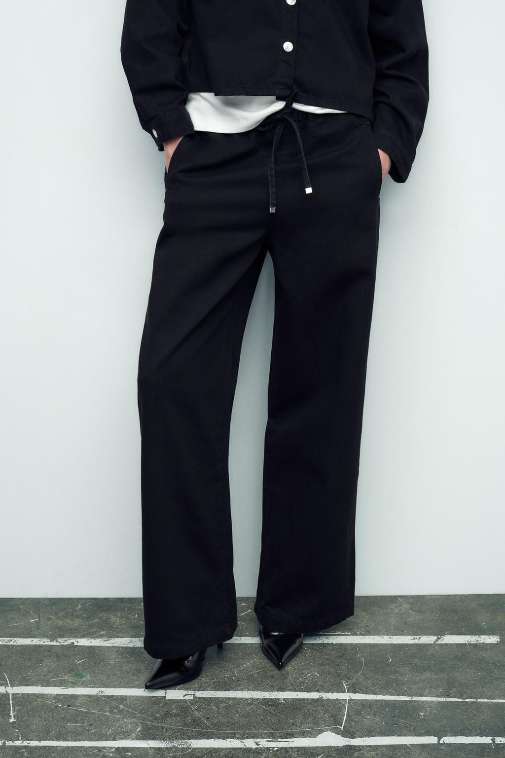 Z1975 HIGH-WAIST WIDE-LEG JOGGER JEANS - Zara фото 7