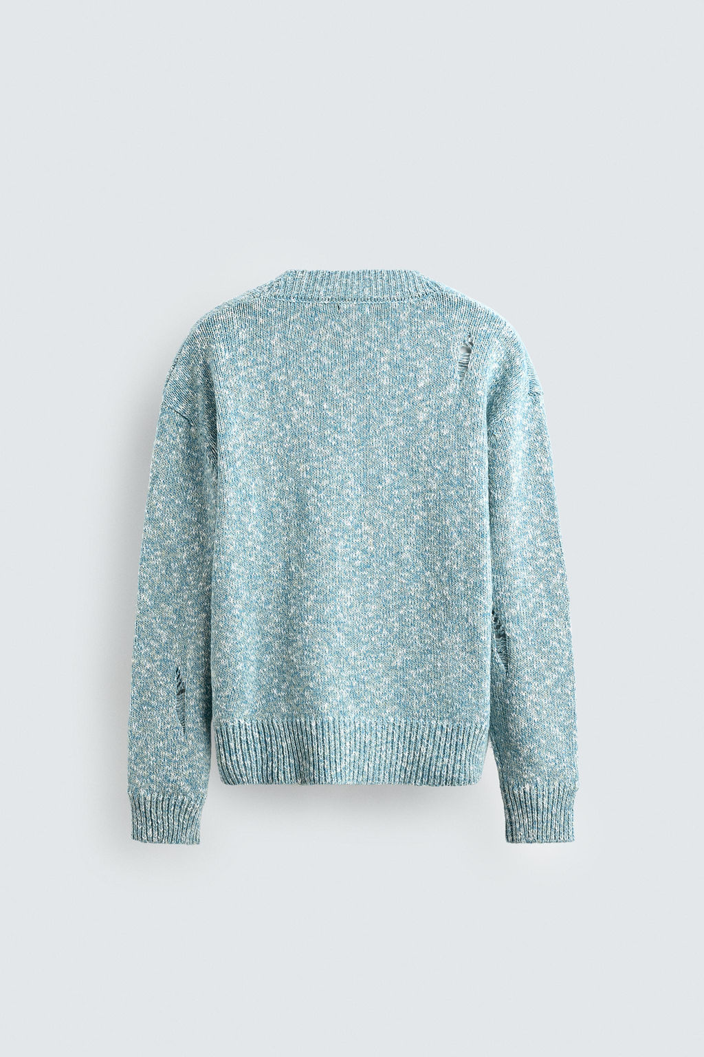 DISTRESSED TWISTED YARN CARDIGAN