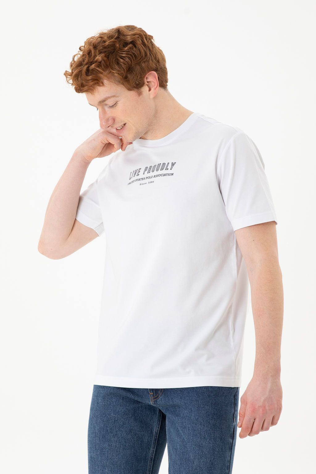 Мужская белая футболка - U.s. polo assn фото 3