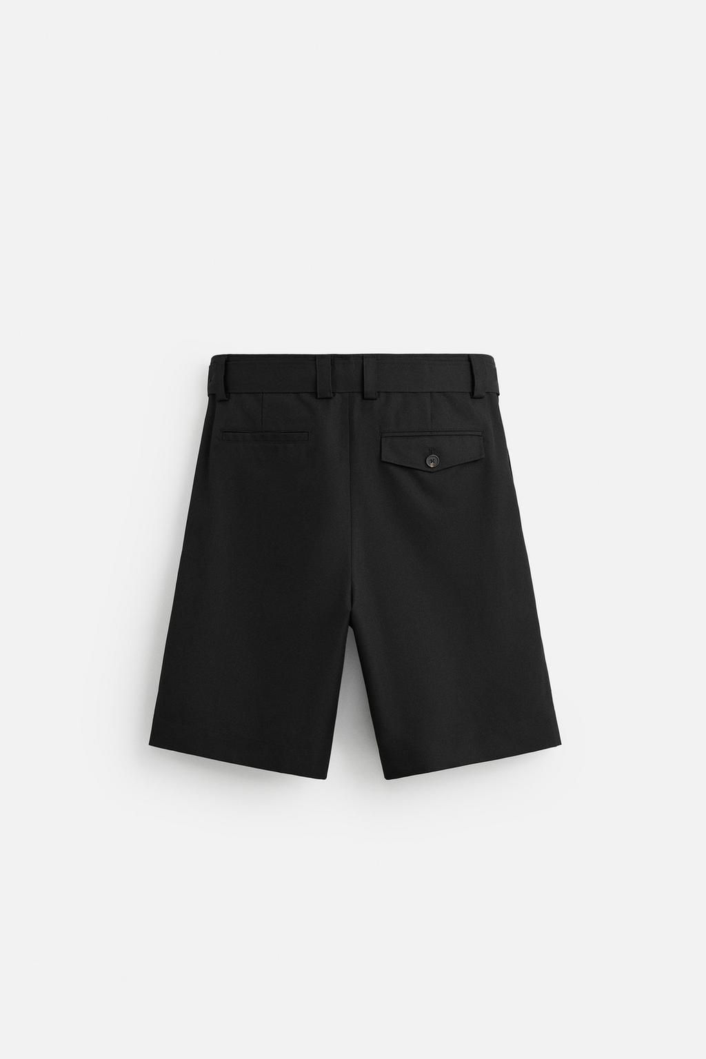 BELTED WIDE-LEG BERMUDA SHORTS - Zara фото 7