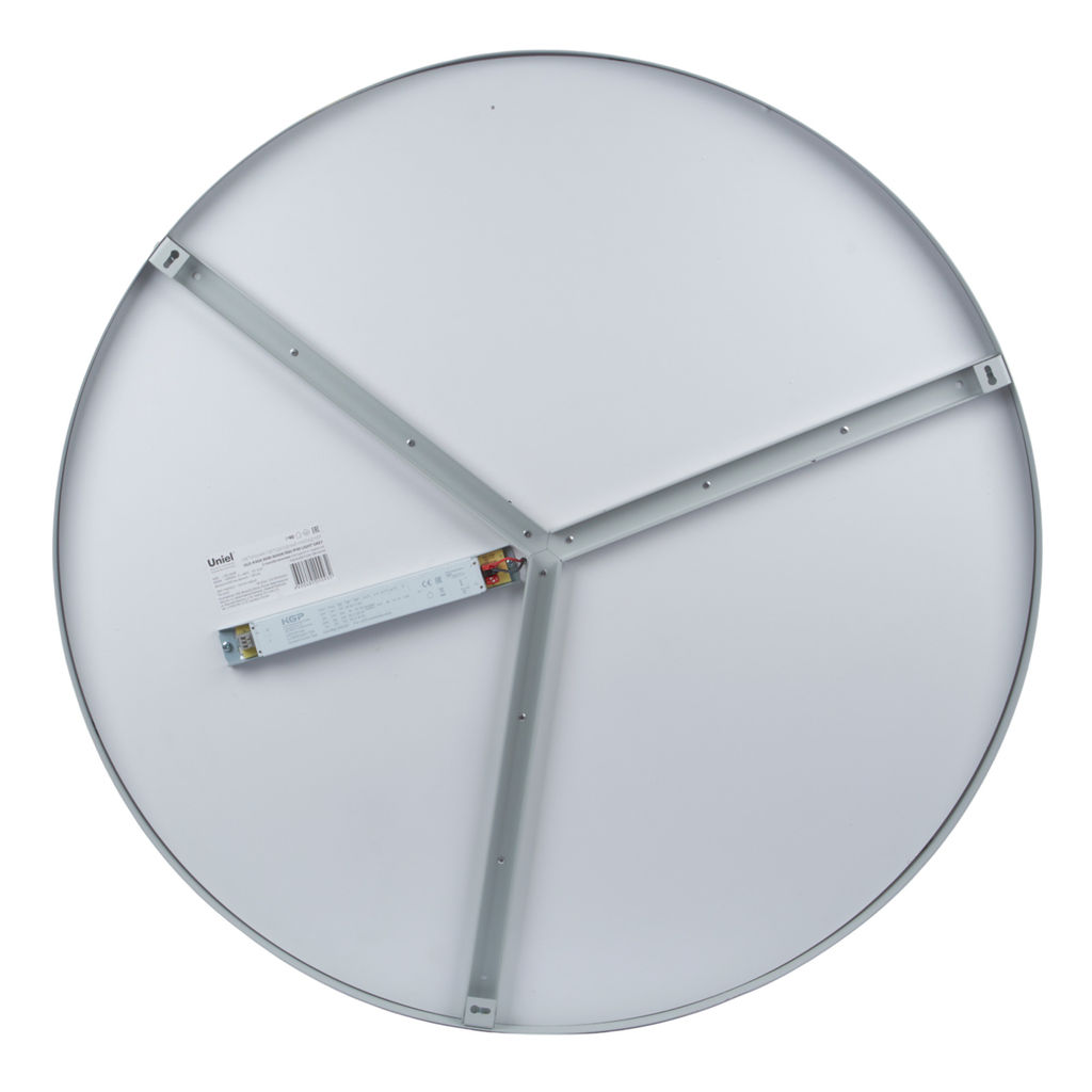 ULO-K40A 90W/4000К/R80 IP40 LIGHT GREY Светильник светодиодный накладной. Белый свет (4000K). Диаметр 800мм. Корпус светло-серый. ТМ Uniel